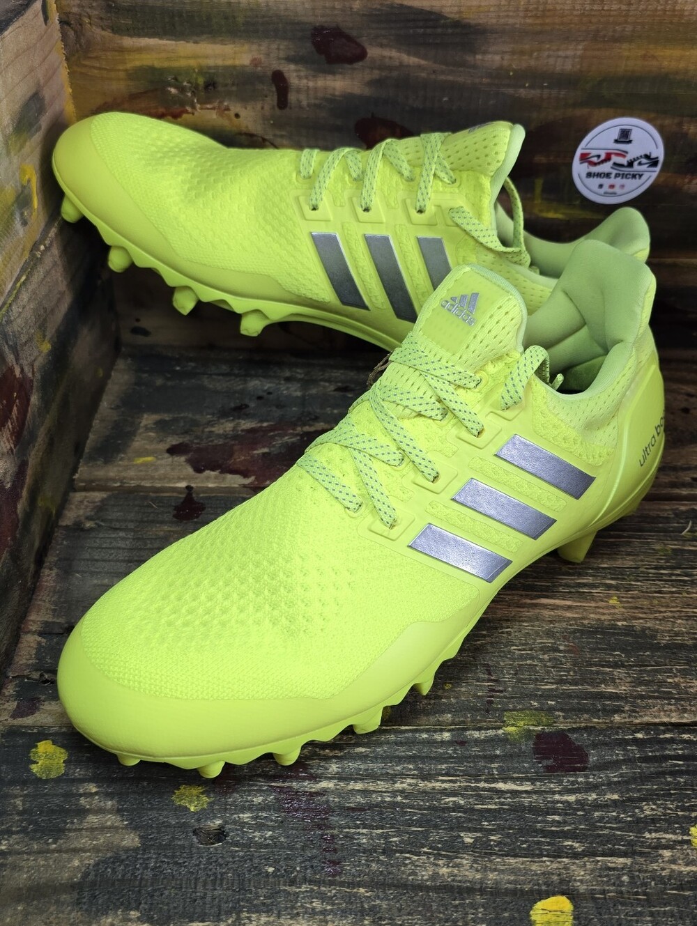 Adidas UltraBoost Football Cleats Solar Yellow JP7413 US Men's Size 11 New Rare